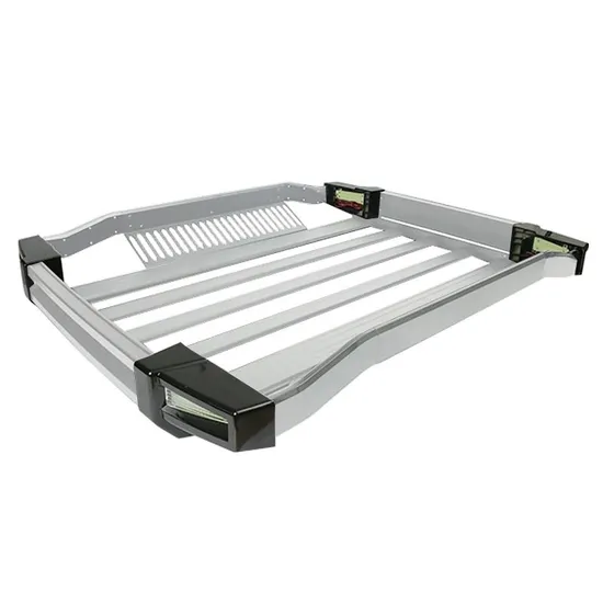 with 4PCS LED Light 4X4 Aluminium Alloy SUV Car Cargo Carrier Basket Car Roof Rack