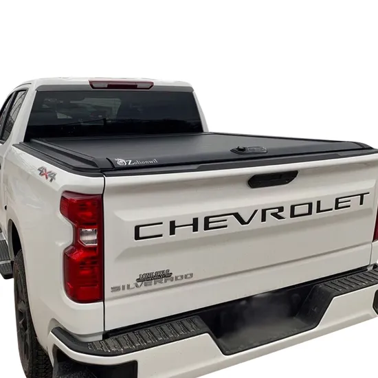 Zolionwil Automatic Hard Roll up Pickup Truck Retractable Tonneau Bed Cover Manual for Chevrolet Gmc Chevy Silverado