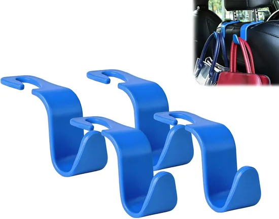 4PCS Car Rear Seat Hook Multi-Function Storage Ornaments Car Interior Accessories