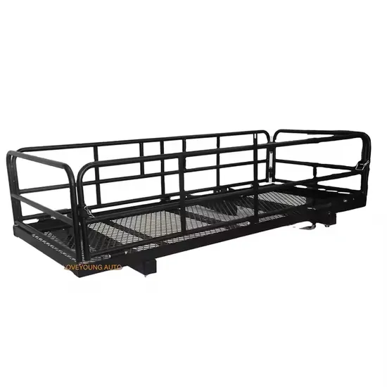 Factory Direct Foldable Steel Cargo Carrier - Hitch Mount Basket for Sale