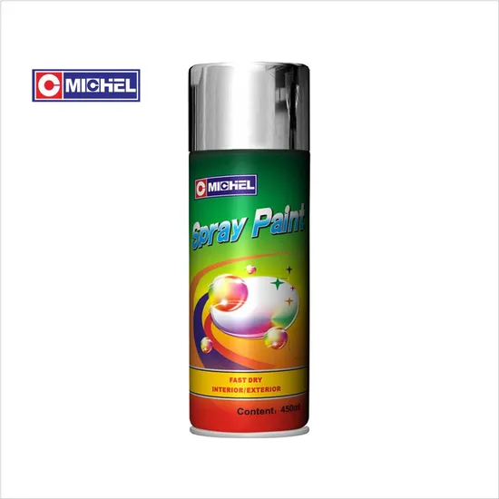 400ml All Purpose Drying Fast Acrylic Aerosol Wholesale Colorful High Heat Chrome Silver Metal Mirror Effect Metallic Spray Paint