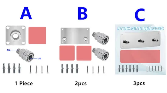 Wall Mounted Washer Storage Rack Snow Foam Lance Cannon Holder 1/4 QC Stainless Steel Pressure Washer Holder