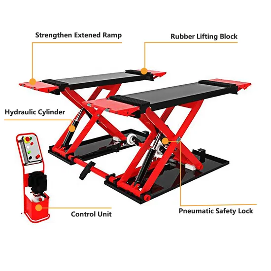 Hydraulic Car Scissor Lift Table Scissor Car Lift MID Rise Platform Car Lift
