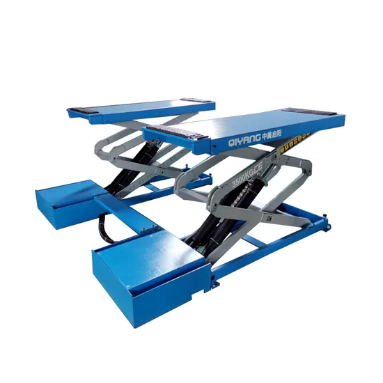 Double Level Scissor Lift on Ground