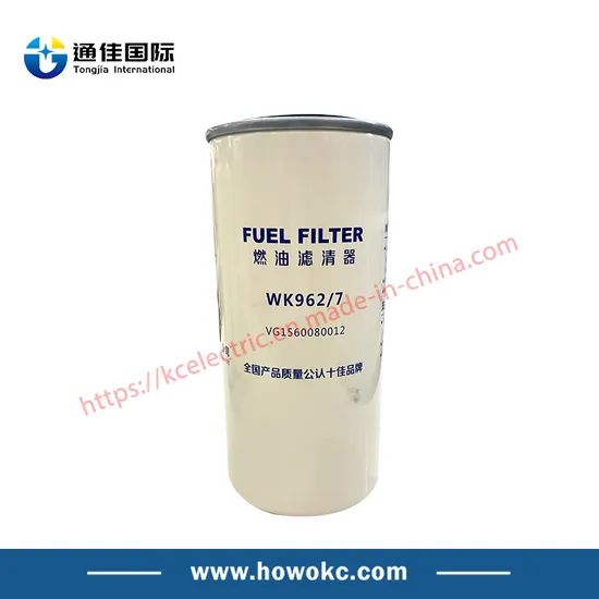 Sinotruk HOWO Foton /Shacman Truck Diesel Engine Parts Auto Parts Wk962/7 Vg1560080012 Fuel Filter for Sinotruk Truck