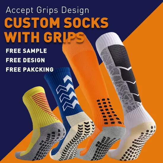 Factory Custom Soccer Brilliance Redefined Grip Socks Manufacturer Grip Football Socks