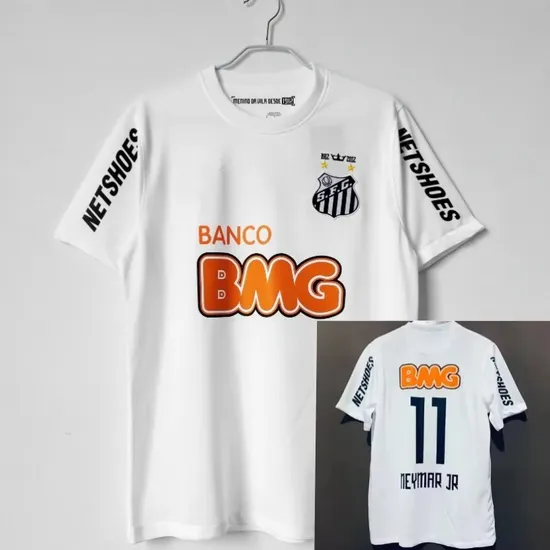 2012 Thai Quality Dropship Santosi Retro Vintage Soccer Football Jersey Shirt with Neymar Jr Sublimation