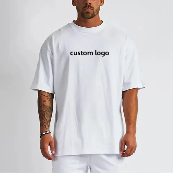 High Quality Men Summer Plain White Custom Print Blanks Oversized T-Shirts