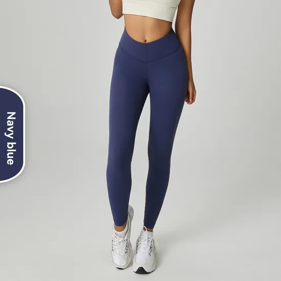 V-Shaped Tummy Control Yoga Leggings - Nuf High Waist Workout Pants with Pockets