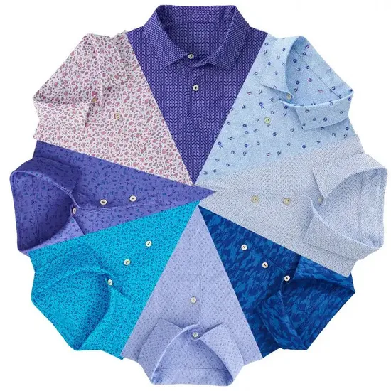 85% Polyester 15% Spandex Quick Dry Golf Polo Shirts for Men