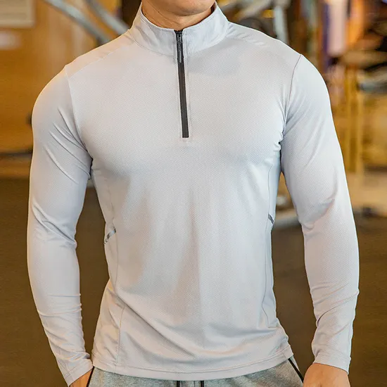 Mens Gym Compression Shirt Male Fitness Long Sleeves Running Clothes Homme Tshirt Sportswear Quick Dry Shirt