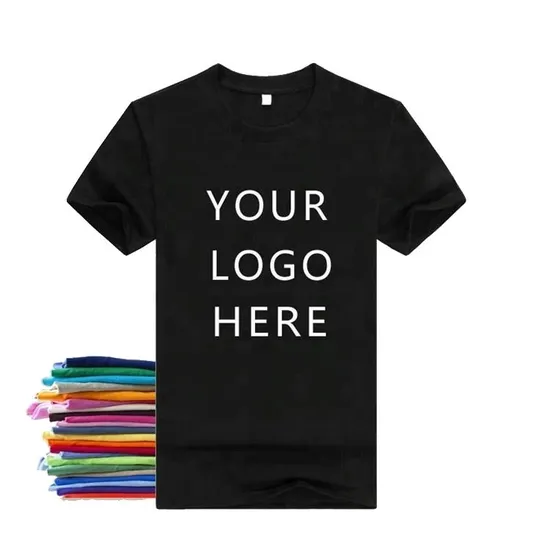 Wholesale OEM Custom Logo Printing 100% Cotton Mens Plain White Tee Shirt Custom Blank Mens T Shirt