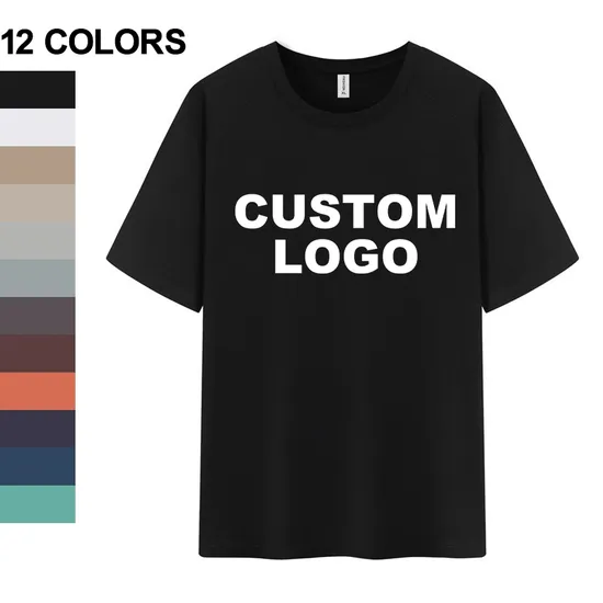 Factory New Design Direct Sales 100% Cotton T-Shirts Printing Custom Logo T-Shirt