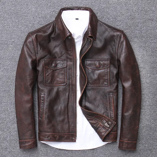 Custom Faux Leather Jacket Fashion Men′s Leather Jacket High Quality Winter Leather Jacket for Men