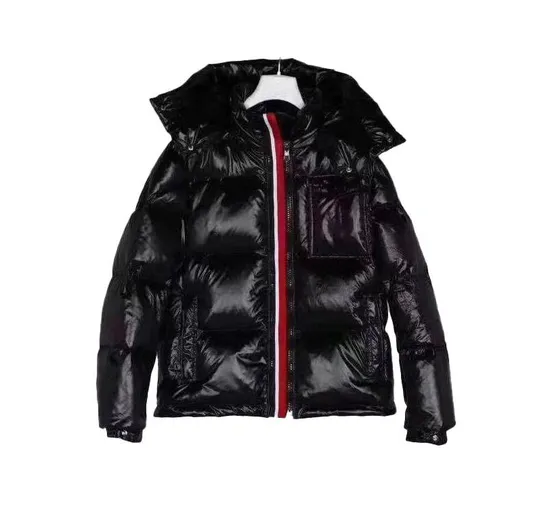 Custom Brand Men Winter Outdoor Foldable Light White Goose Down Jacket Hood Coat Men′s Down Coat Polyester Woven Print Pattern