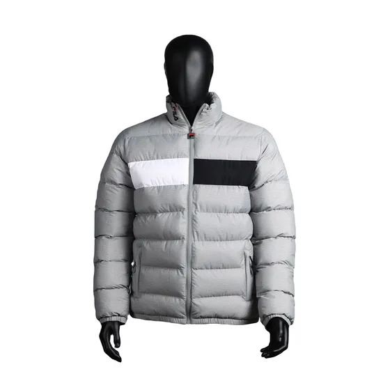 Wholesale Clothing Custom Men′s Waterproof Puffer Jackets Black and White Color Street Fashion Winter Wear Jackets