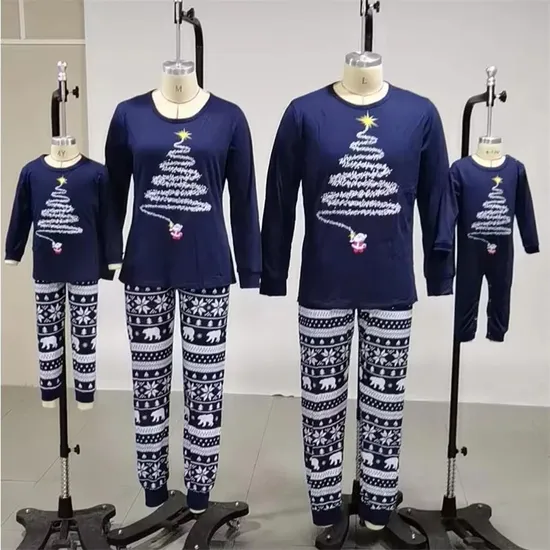 Factory Customized Family Pajama Cotton Printed Sleepwear