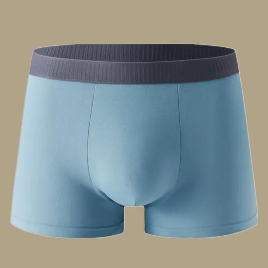 Medium Waist Cotton Boxer Brief Breathable Man Underwear Antibacterial Panties