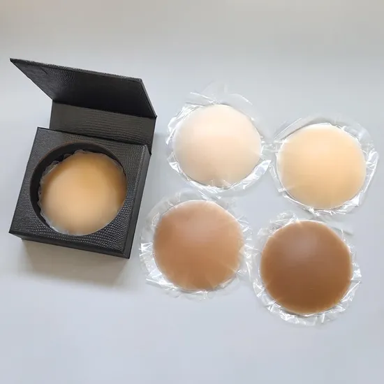 Invisible Round Shape Silicone Nipple Covers for Women with Travel Box
