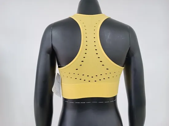 Women Ladies Yellow Fashion and Comfortable Sports Bra and Setsseamless Underwear