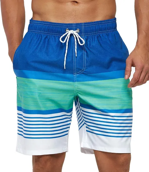 Summer Men Beach Board Shorts with Mesh Lining Beachwear
