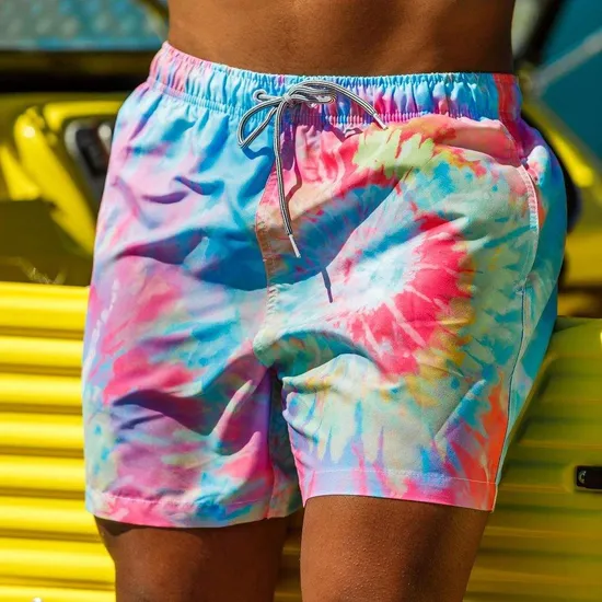Swimwear Swim Trunks Printing Board Shorts Surf Beach with Pockets for Men Mesh Lining