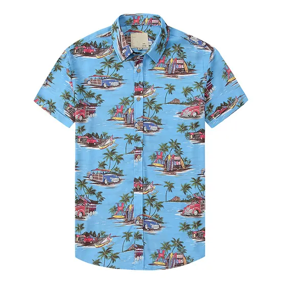 OEM Beachwear Shirts for Men Anti-Wrinkle Sustainable Men′s Sportswear
