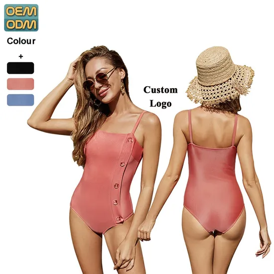Wholesable High Quality Swimwear Solid-Color Backless Triangle Monokini One Piece Swimsuit Tummy Control Bathing Suits for Women