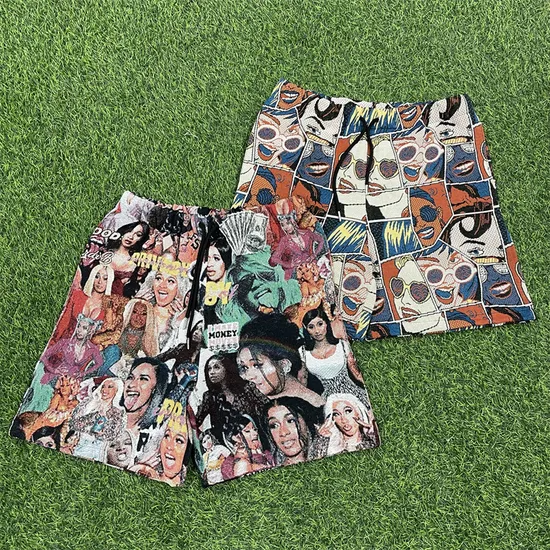 Quick Custom Tapestry Basketball Shorts Low MOQ Manufacturer High Density Fabric Woman/Men Tapestry Pants