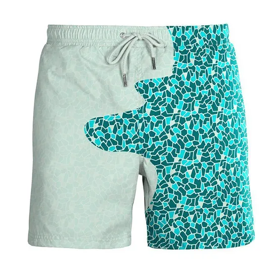 Wholesale Beach Shorts Men Summer Color Changing Swim Shorts