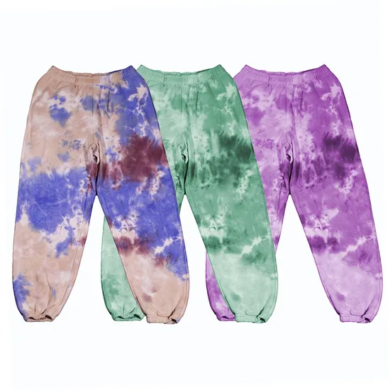 Custom Men Printing Logo Straight Baggy Sweats Men Jogger Pants Tie Dye Cotton High Quality Men′s Sweatpants
