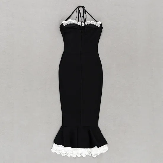Lace Black Sexy Bodycon Dress Fashion Women Clothing Club Bandage