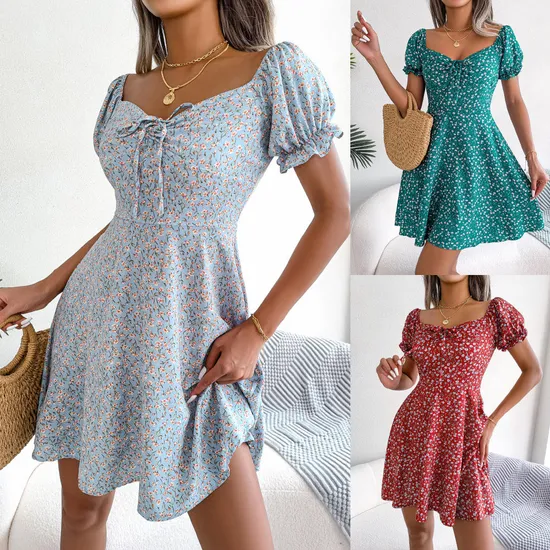 Ins Style Live Shot New Women′s Fashion Casual Dresses