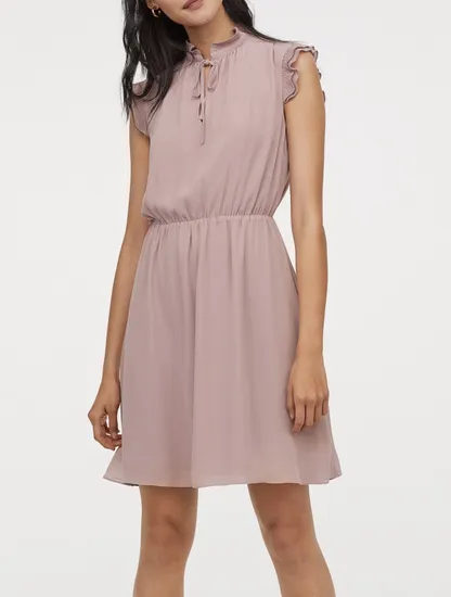 Elegant High Quality Women New Fashion Style Chiffon Casual Dress