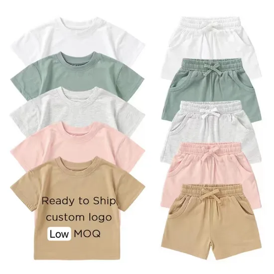 Factory Custom Wholesale Price 95%Bamboo Breathable Anti-Bacteria Boys Girls Short Sleeves Shorts Set Pajamas Loungewear Set