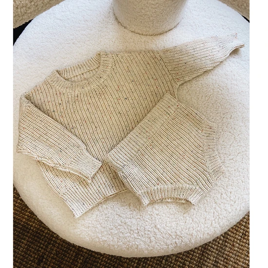Hot Sale 100% Organic Cotton Jumper Sprinkle Knit Sweater for Child and Baby.
