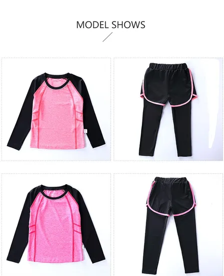 New Kids Quick-Drying Wicking Wear Yoga Running Big Girls Sports Suit