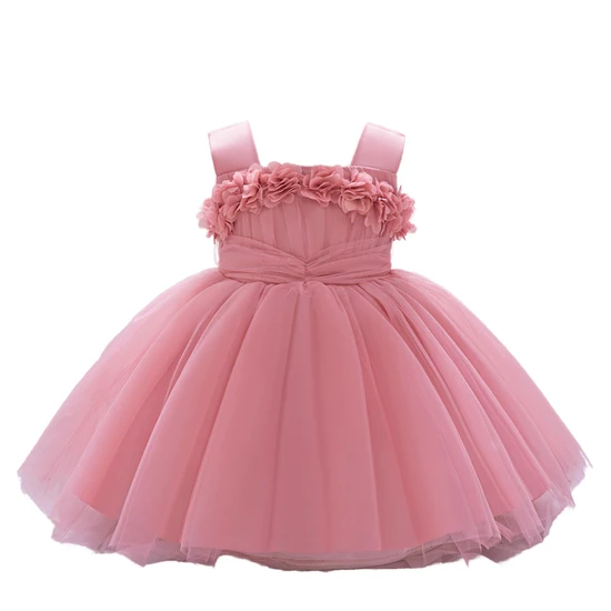Fashion Summer Girls Sleeveless Halter Print Satin Dress for Children