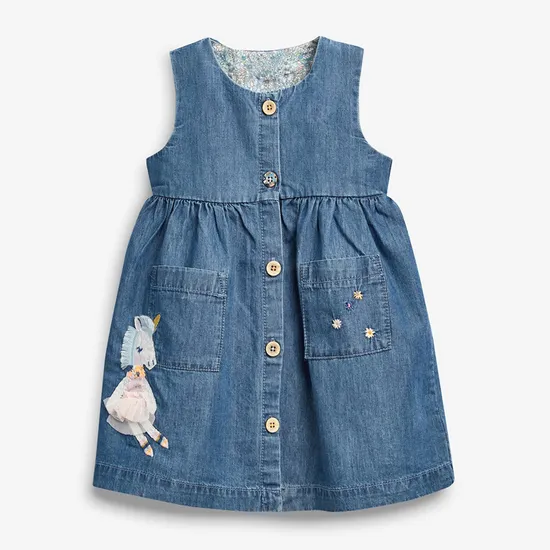 Girls Simple Cotton Sleeveless Design Sweet Dress Soft and Comfortable Cheap Wholesale