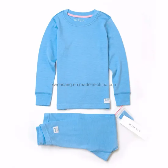 Custom Australian Merino Base Layer Winter Warm Merino Wool Thermal Underwear for Kids