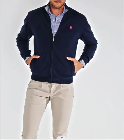 High Quality Men′ Knitwear Cardigan Cotton Cashmere Sweater Full Zip