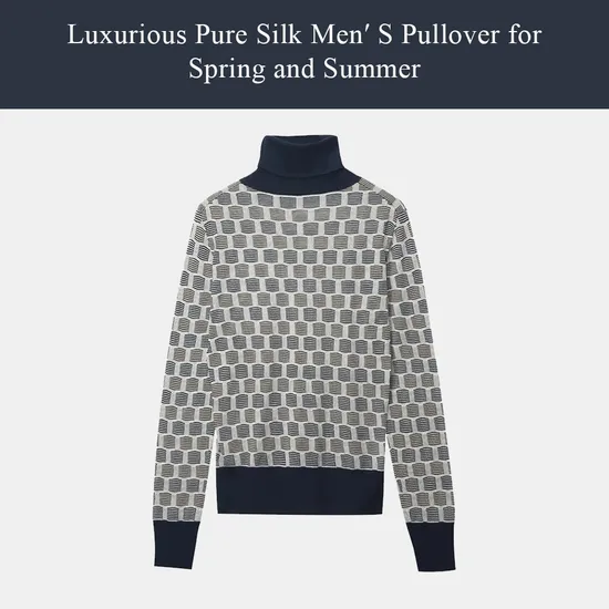 Winter Crew Neck Silk Men′s Pullover Blank Knitted Casual Plain Pullover Long Sleeve Men′s Sweaters