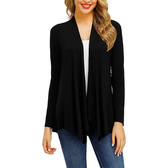 Womens Casual Lightweight Long Sleeve Cardigan