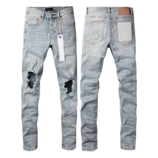 Purple Jeans Brand Men Designer Jeans Skinny Black Pants Denim Trousers Fashion Casual Streetwear Fine Middle Waisted Slim Straight Leg Pant Mens Jeans