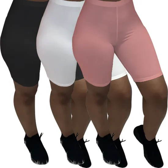 L99553 Wholesale Women Clothing Skinny Solid Color MIDI Short Pant