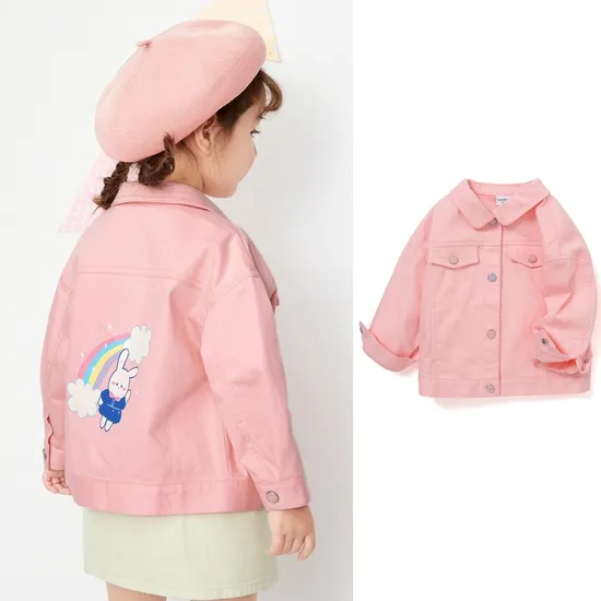 Wholesale Girls Denim Jacket Jeans Outwear Light Color Cool Fashion Short Design Coat Kids Girls Jeans Jackets