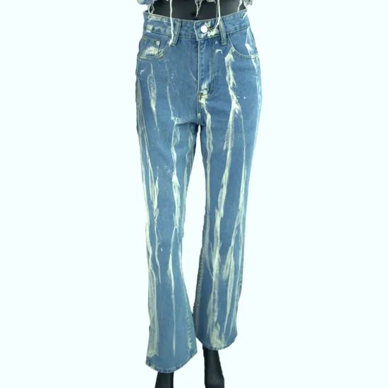 GM08 Stylish Washing Ladies′ Pants Women′s Fashionable Denim Jeans