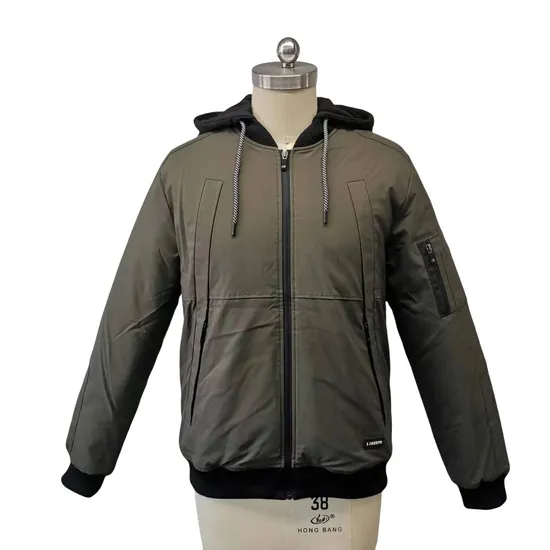 Men′s Jacket with Zip-off Hooded