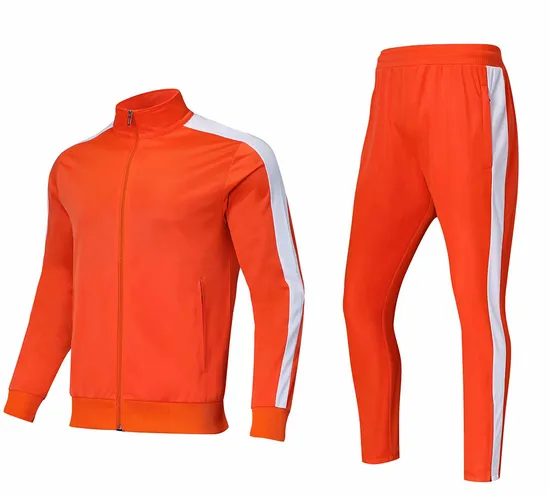 Basic Style Custom Sports Jacket Custom Printing Embroidery Sports Jacket Set with Side Tape