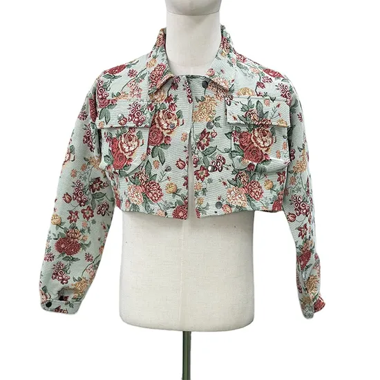 New Women′s Wear Custom Tapestry Bomber Jacket Womens Ladies Jacket